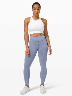 Lululemon Invigorate High-Rise Tight 25" Heathered Water Drop Size 4 Gym Yoga